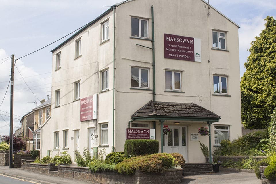 Maesgwyn Funeral Directors in Church Village, near Pontypridd.
