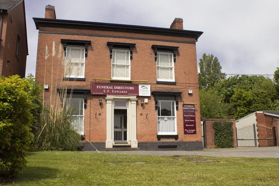 E F Edwards Funeral Directors in Erdington, Birmingham