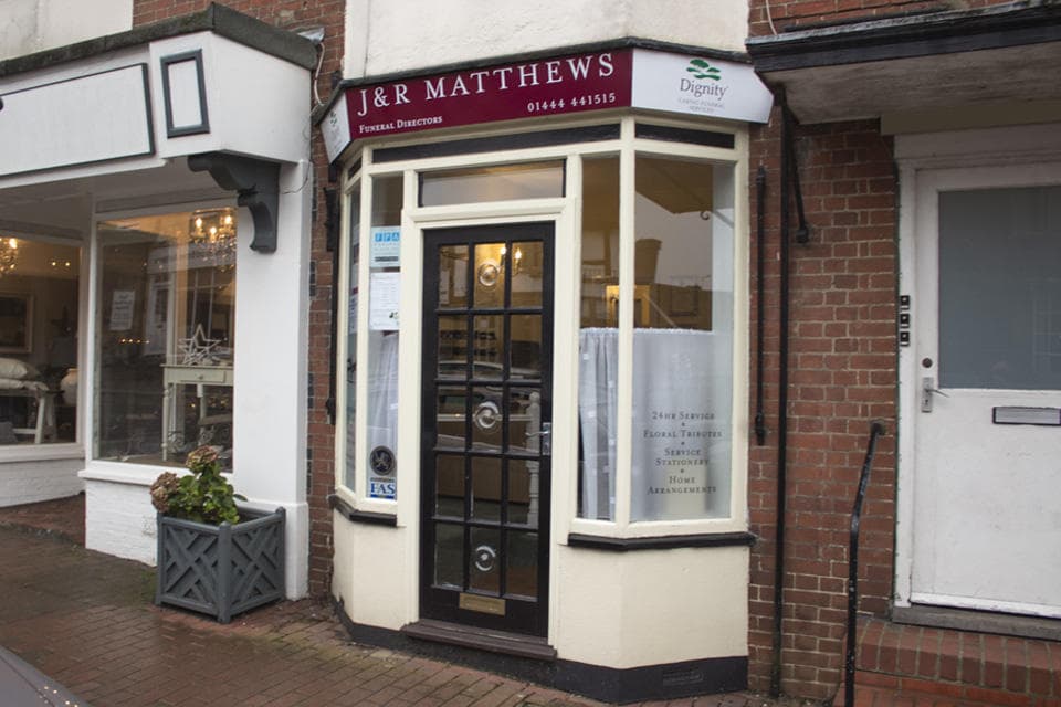 J & R Matthews Funeral Directors in High Street, Cuckfield