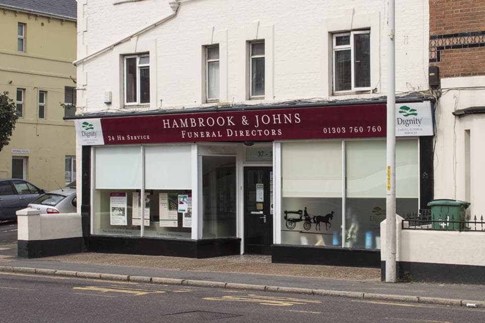 Hambrook & Johns Funeral Directors at Black Bull Road, Folkestone, Kent.