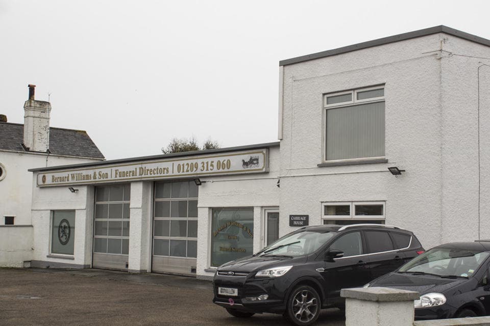 Bernard Williams & Son Funeral Directors in Redruth, Cornwall.